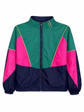 Vintage 90s Active Exposure Colorblock Windbreaker Jacket Women’s L Blokecore